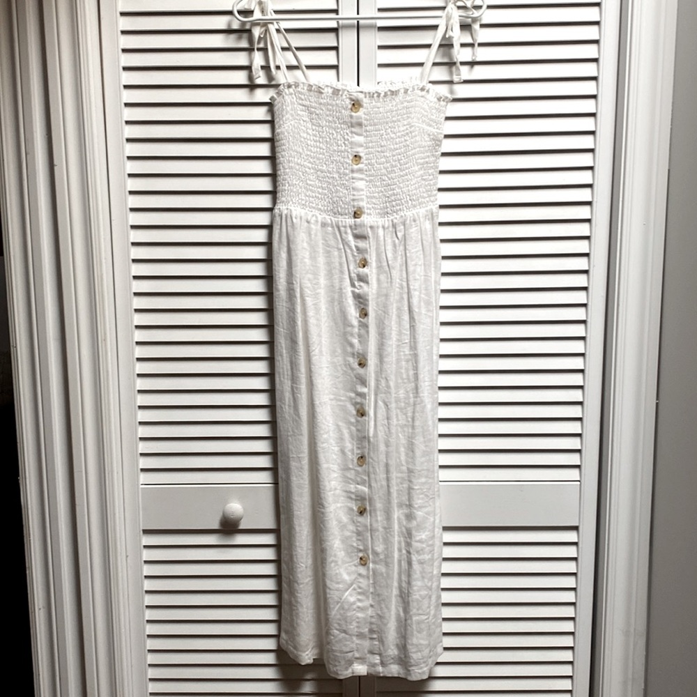 NWT 100% linen white summer dress ☀️🌈 - Picture 1 of 3